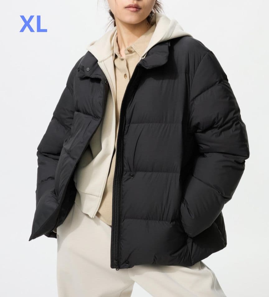 UNIQLO パウダーソフトダウンジャケット ブラック XL レディース