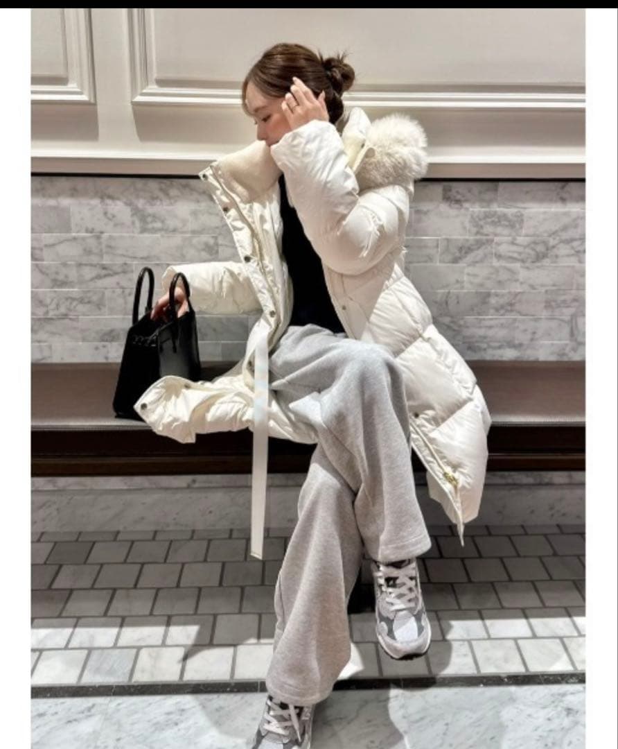 完売品　Sサイズ　新作新品　FRAY I.D フードファーロングダウンコート