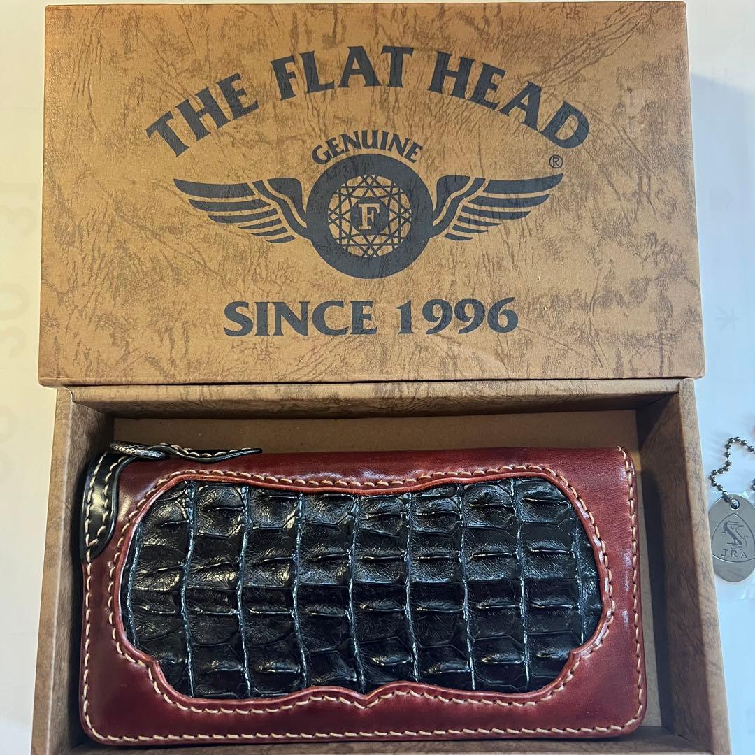 フラットヘッド クロコダイル コードバン 長財布 ウォレット ストックバーグ