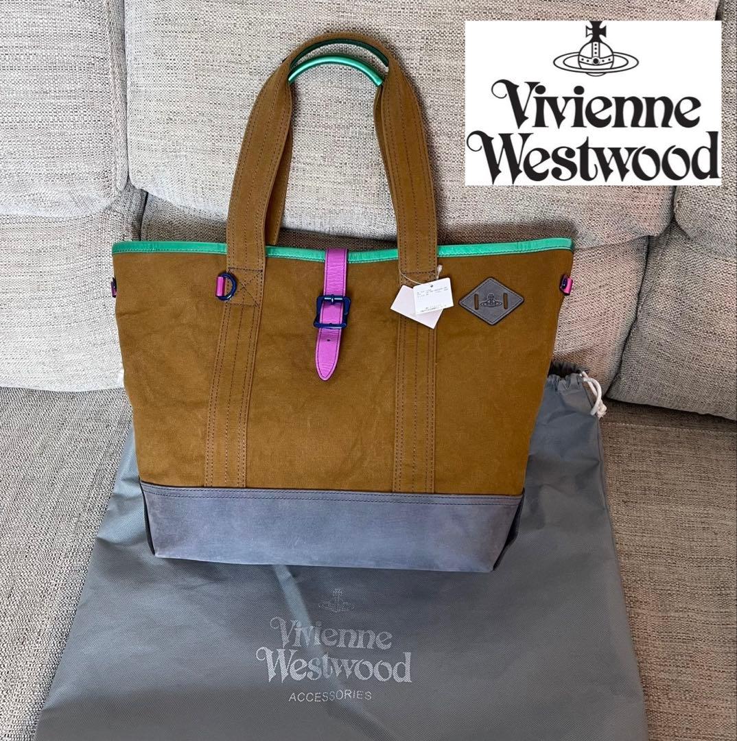 新品 Vivienne Westwood ヴィヴィアントートバッグ ブラウン
