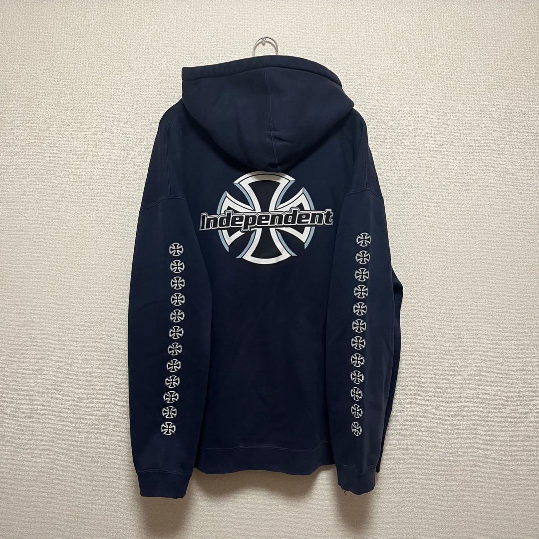90s INDEPENDENT インディペンデント パーカー XL ネイビー - メルカリ