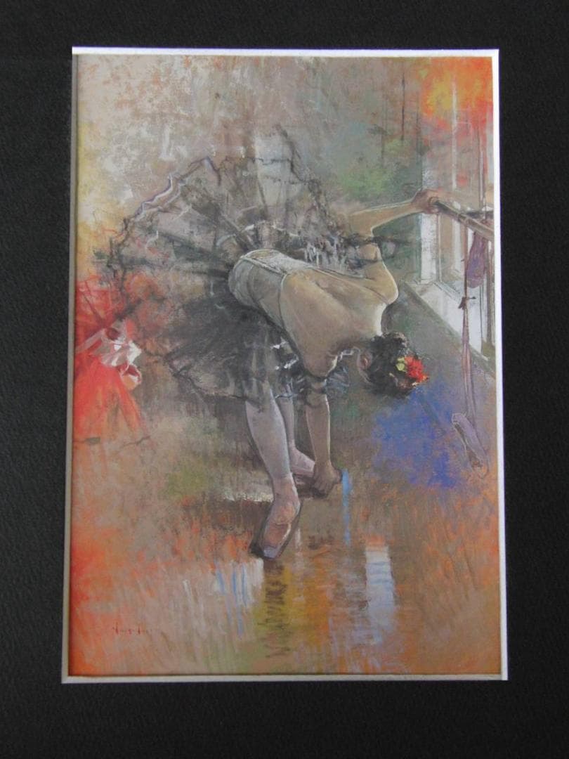 寺井重三、【レッスンの合い間’01】、希少な額装用画集より