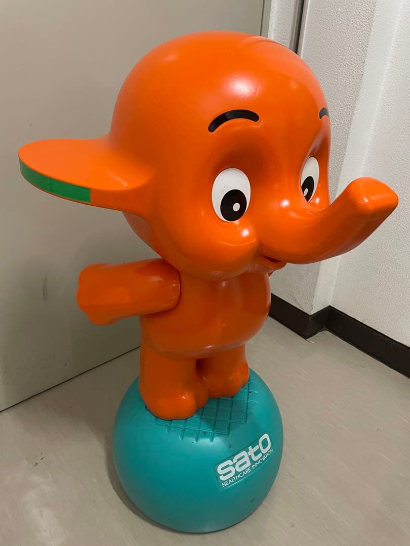 【未使用】店頭さとちゃん箱付き 佐藤製薬 店頭用 サトちゃん人形21 1993年型（手後ろ）