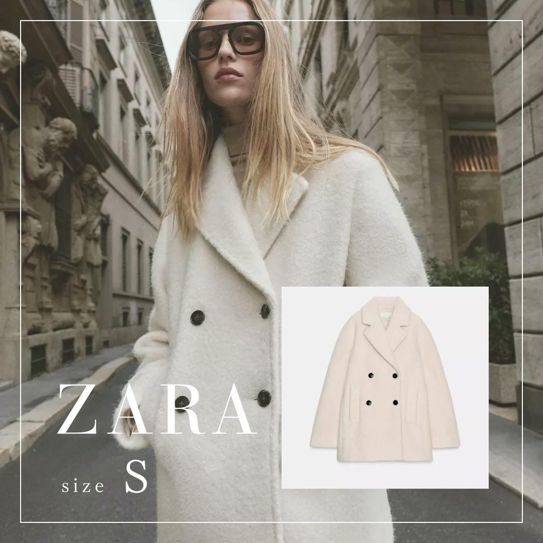 ZARA ブークレダブルブレストコート S 新品