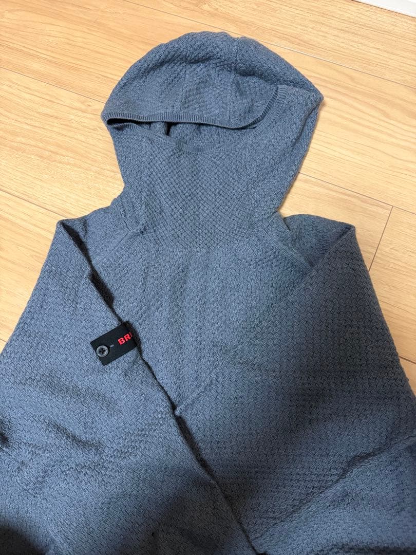 ブリーフィング　ニットパーカー　グレー