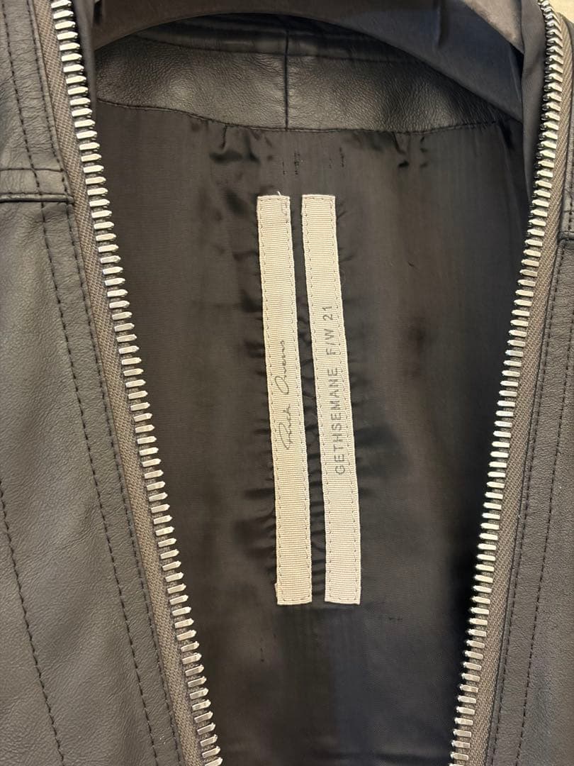 RICK OWENS リックオウエンス ラリーシャツ レザー 46 2021 - メルカリ