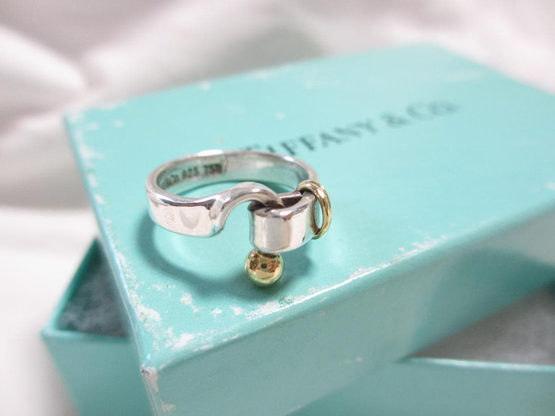 ★ TIFFANY&Co. リング K18YG　シルバー925　8号　磨き済み TIFFANY&Co.（ティファニー） 8号 リング・指輪 ラブ&キス