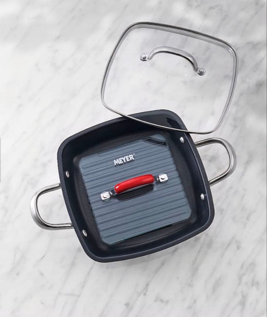 【新品未使用】マイヤー MEYER スクエアグリルパン 24cm 限定レシピ