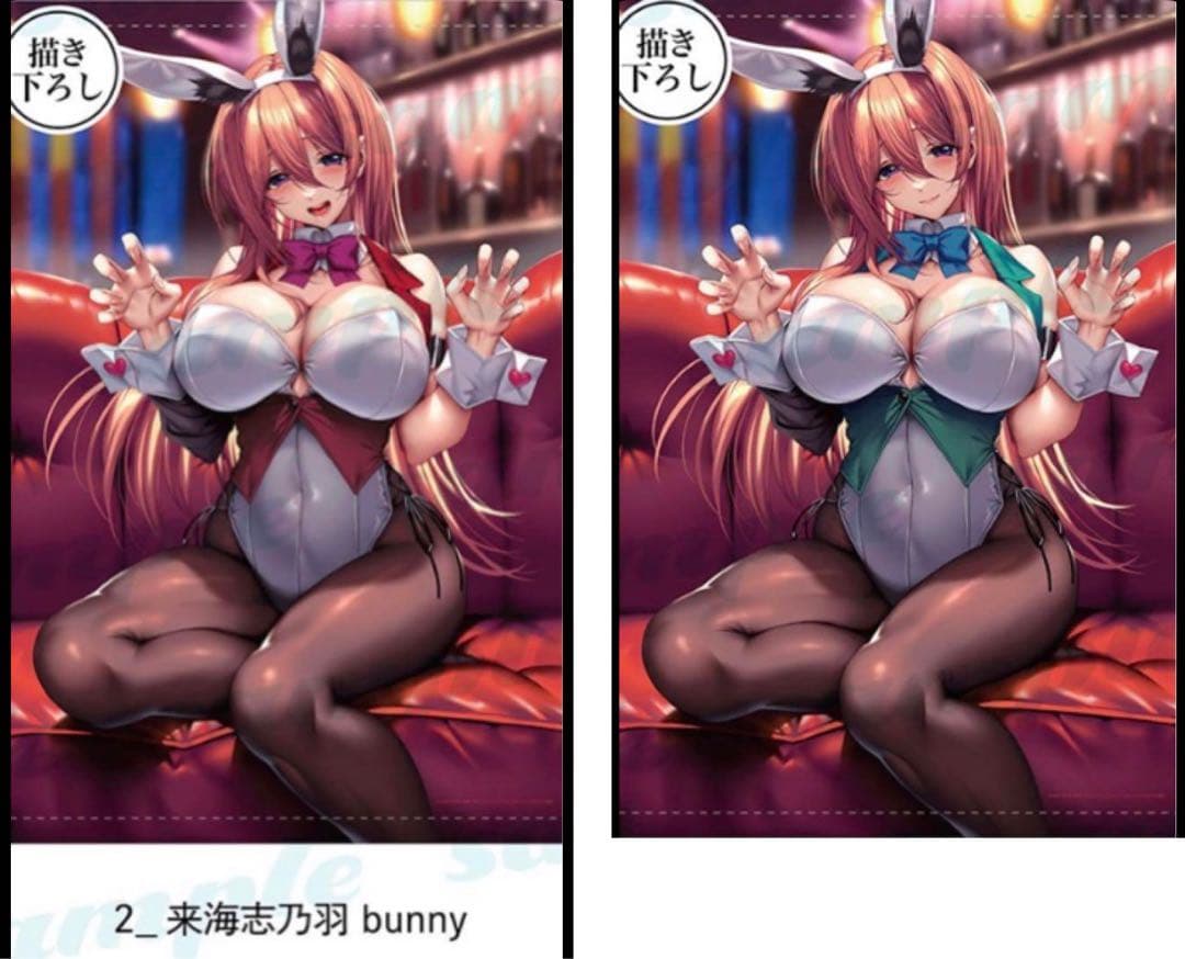 ピロ水　B1Wスエードタペストリー 来海志乃羽 bunny 　2種