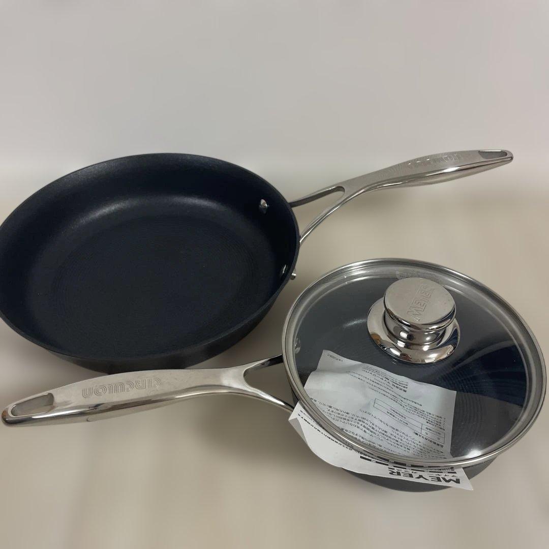 マイヤー　サーキュロンフライパン25cm/16cm（蓋付き）3点セット　箱無し