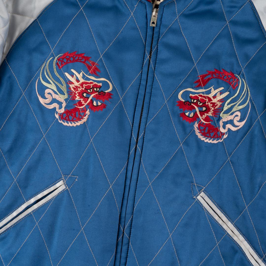 90s テーラー東洋スカジャン M品番 虎x日本地図 リバーシブル M - メルカリ