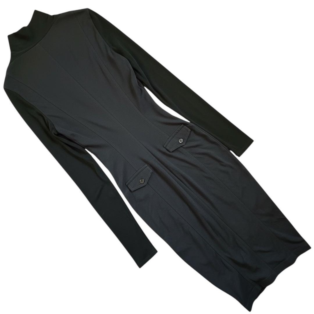 MaxMara 白タグ イタリア製 ドレープワンピ 38 黒 - メルカリ