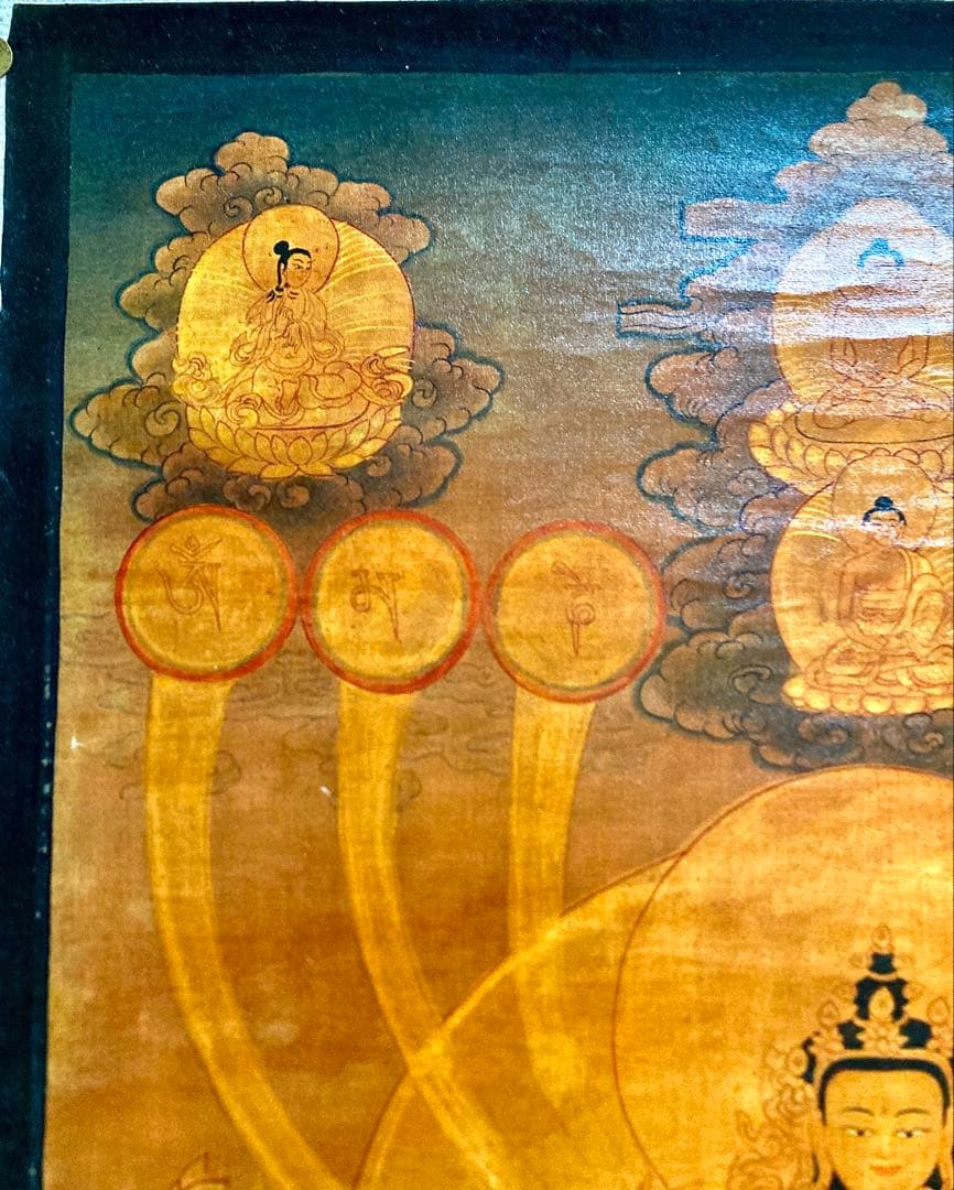 チベット 曼荼羅 マンダラ 仏画 密教(1) タンカ 掛軸 観音 菩薩 如来