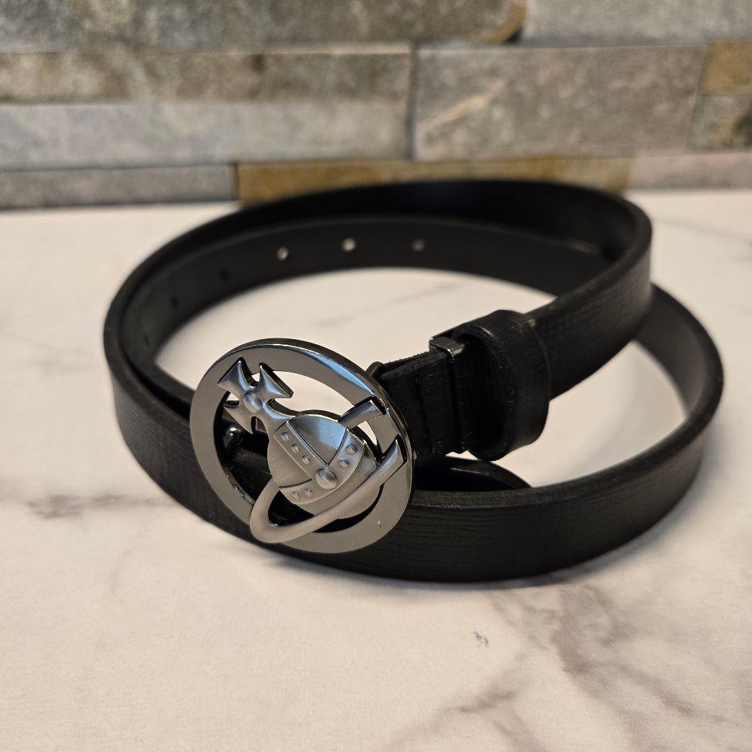 Vivienne Westwood ヴィヴィアン レザー ベルト オーブ 黒 - メルカリ