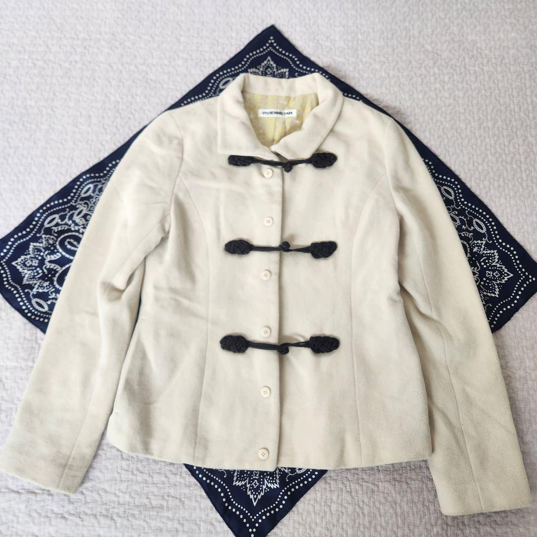 アンゴラ混★VIVIENNE TAM　ヴィヴィアンタム　チャイナボタン　コート