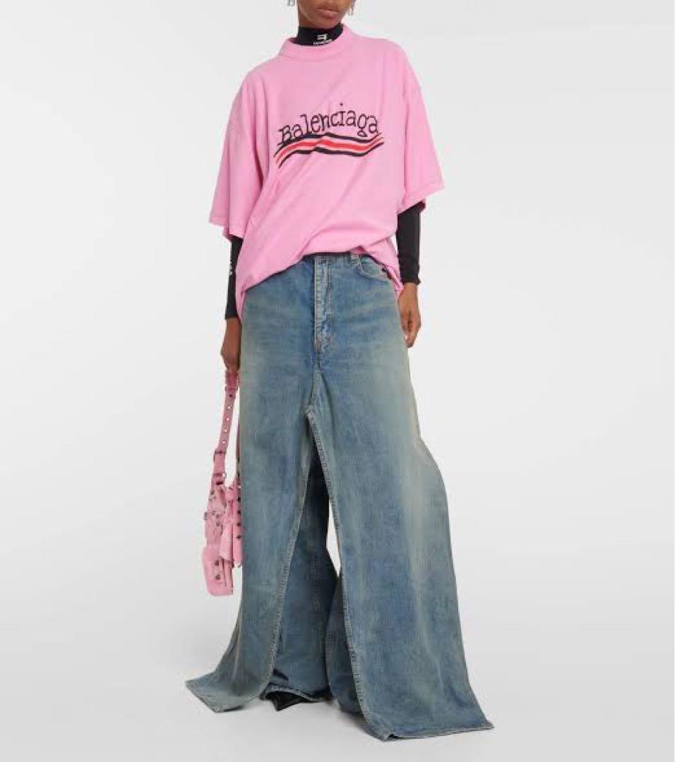 パンツ Double front effect denim pants Recycled Denim DOUBLE KNEE WORK PANTS /リサイクルデニムパンツ