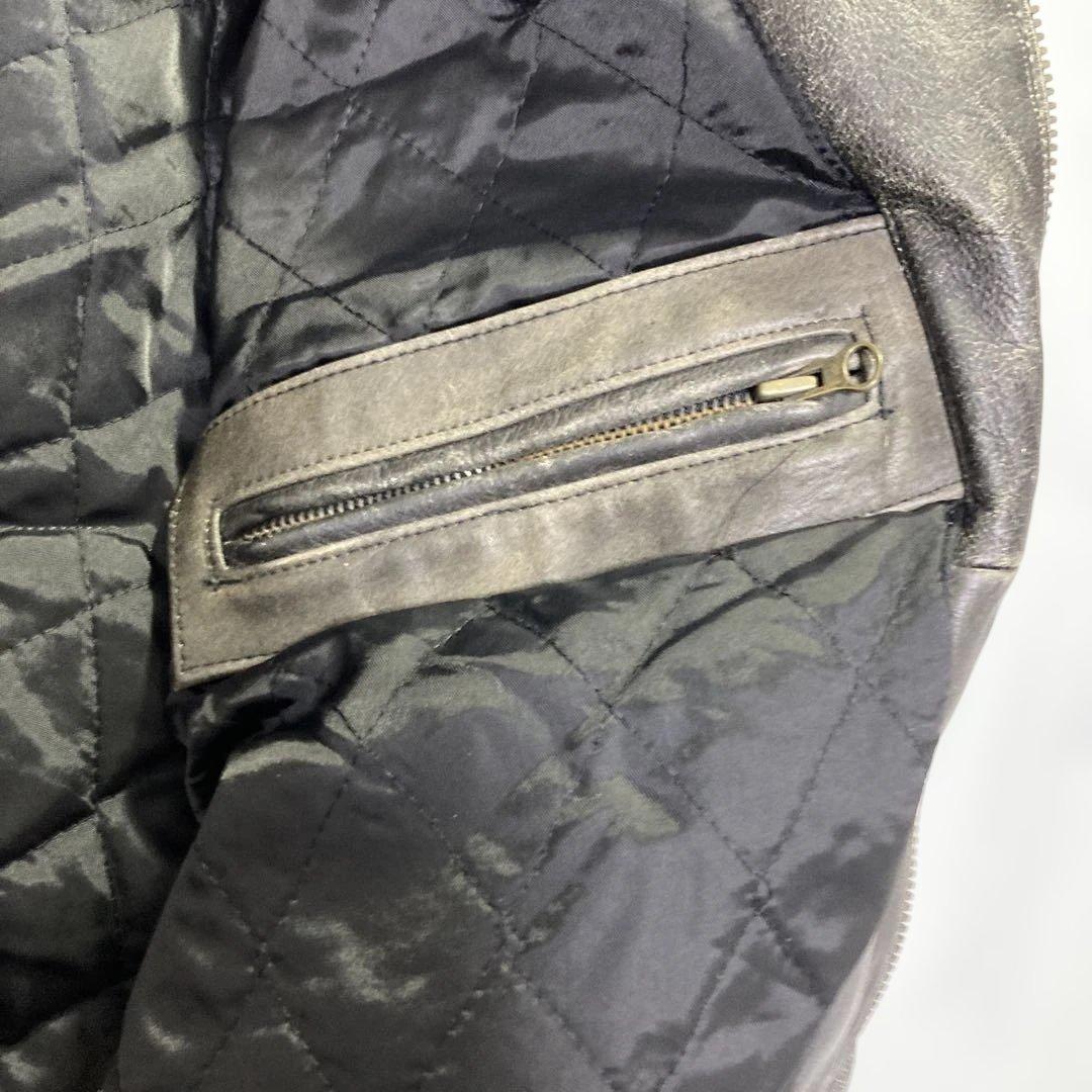 USA製】ブロッケン 牛革 シングルライダース L 短丈 フェード 雰囲気