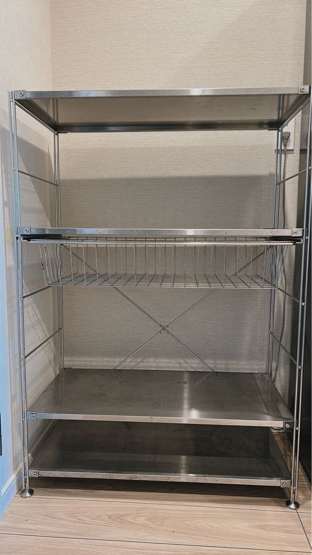 【無印良品】MUJI ステンレス オープンシェルフ ステンレスユニットシェルフ