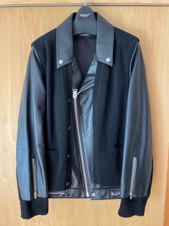 新品 UNDERCOVER ニットドッキング ダブルライダース - メルカリ