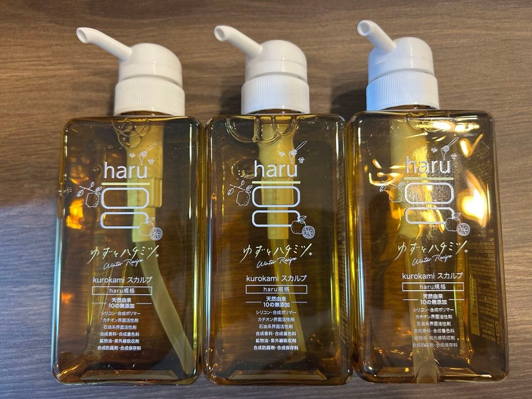 haru kurokamiスカルプ ゆずとハチミツ　400ml 3本セット