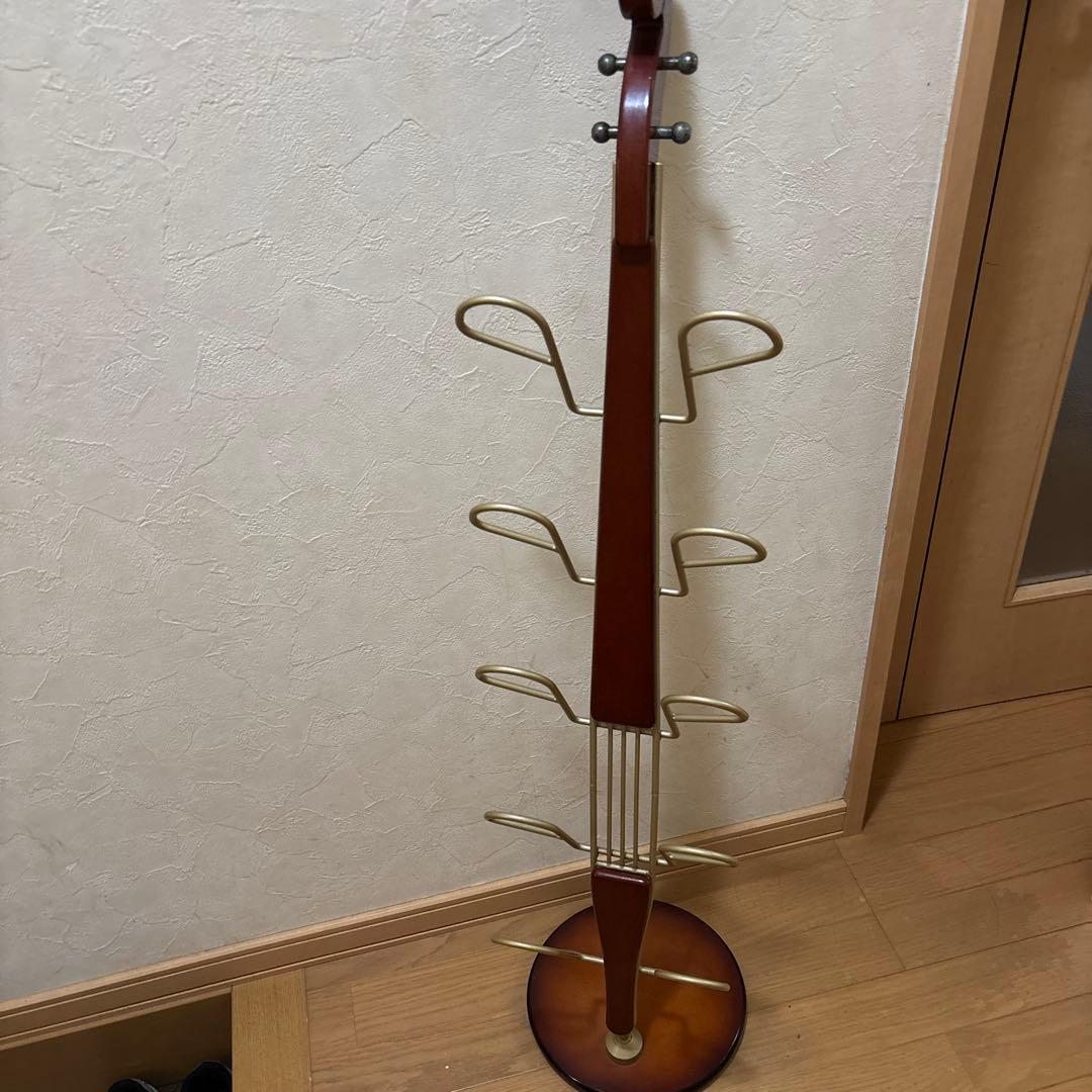 スリッパ立て　家具　楽器　ヤマハ　バイオリン、チェロ型スリッパラック 5足 スリッパ立て 家具 楽器 ヤマハ バイオリン、チェロ型スリッパラック 5