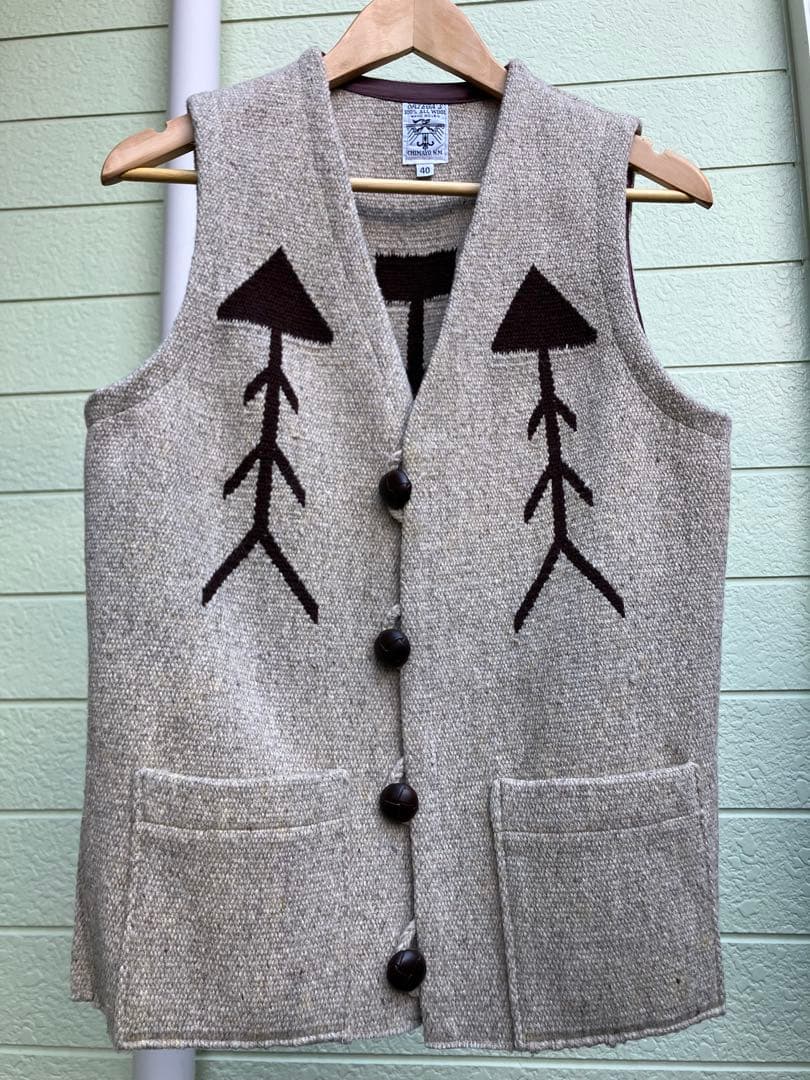 go（他の方は購入できません） スペシャルレア柄！　オルテガ　ベスト 中古・古着通販】ORTEGA'S (オルテガ) チマヨベスト グレー サイズ:34