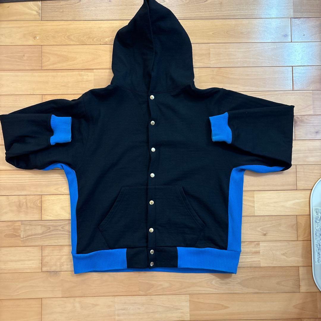 HOMLESS TAILOR フーデッドジャケット スナップボタン パーカー