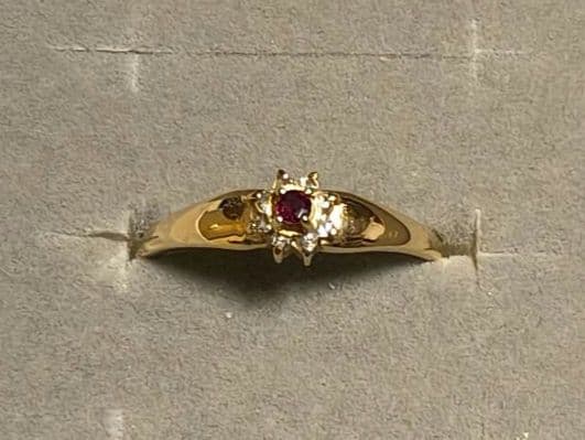 K18 ルビー リング 1.16g 約12号