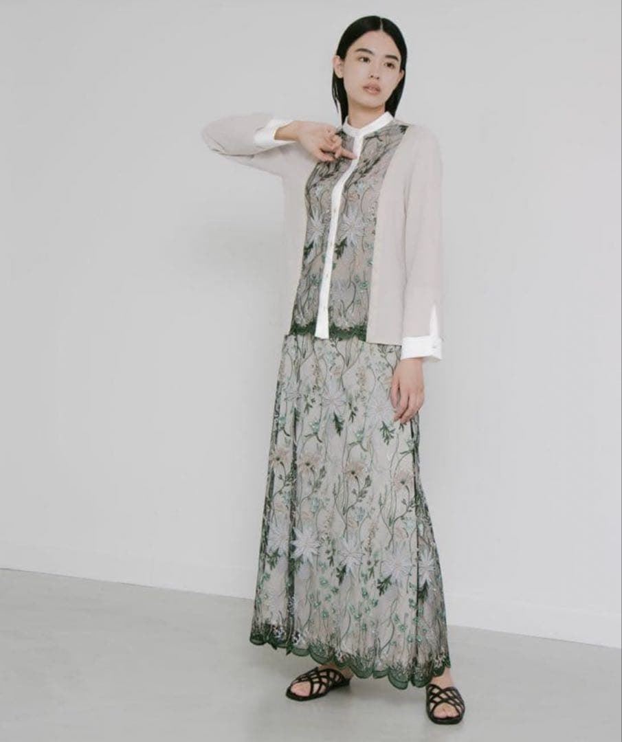 スカート MURRAL Everlasting embroidery lace skirt