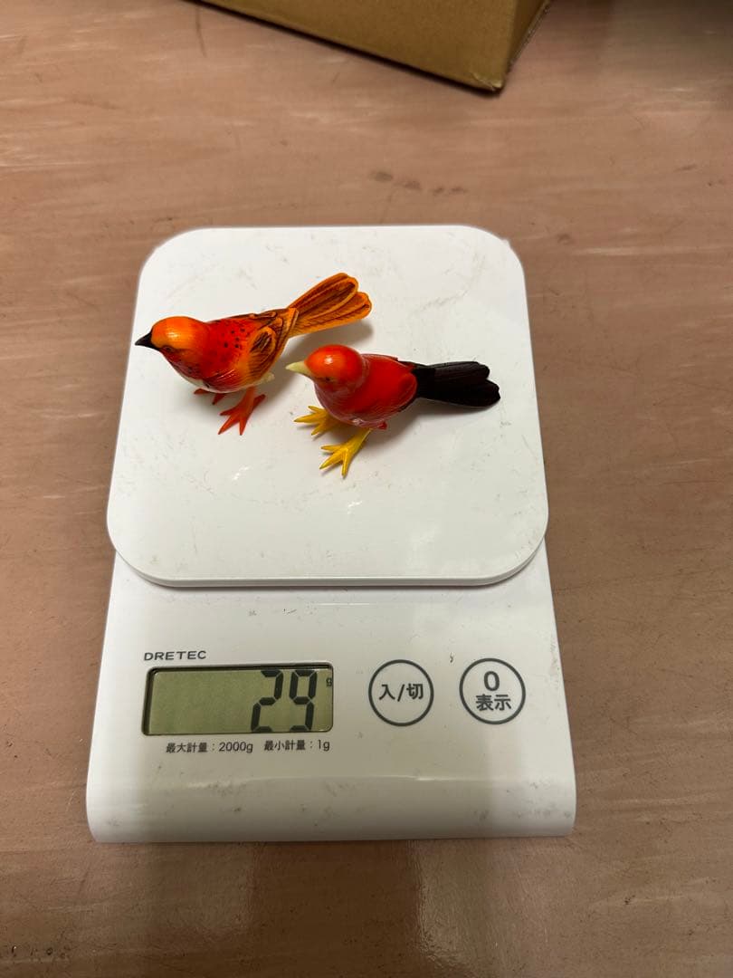 置物 根付 鳥カラフル 2匹 天然素材 マンモス 象牙風 骨董 美術品