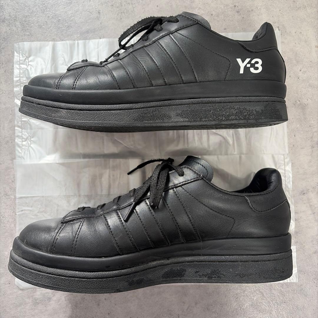Y-3 HICHO ブラック レザー スニーカー 厚底 - メルカリ