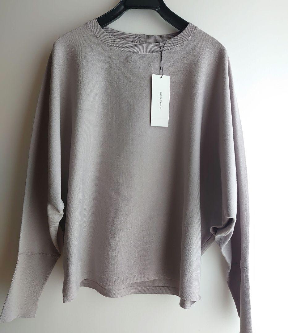 お取り置き23区 ヴィスコースストレッチ レースコンビ ニット