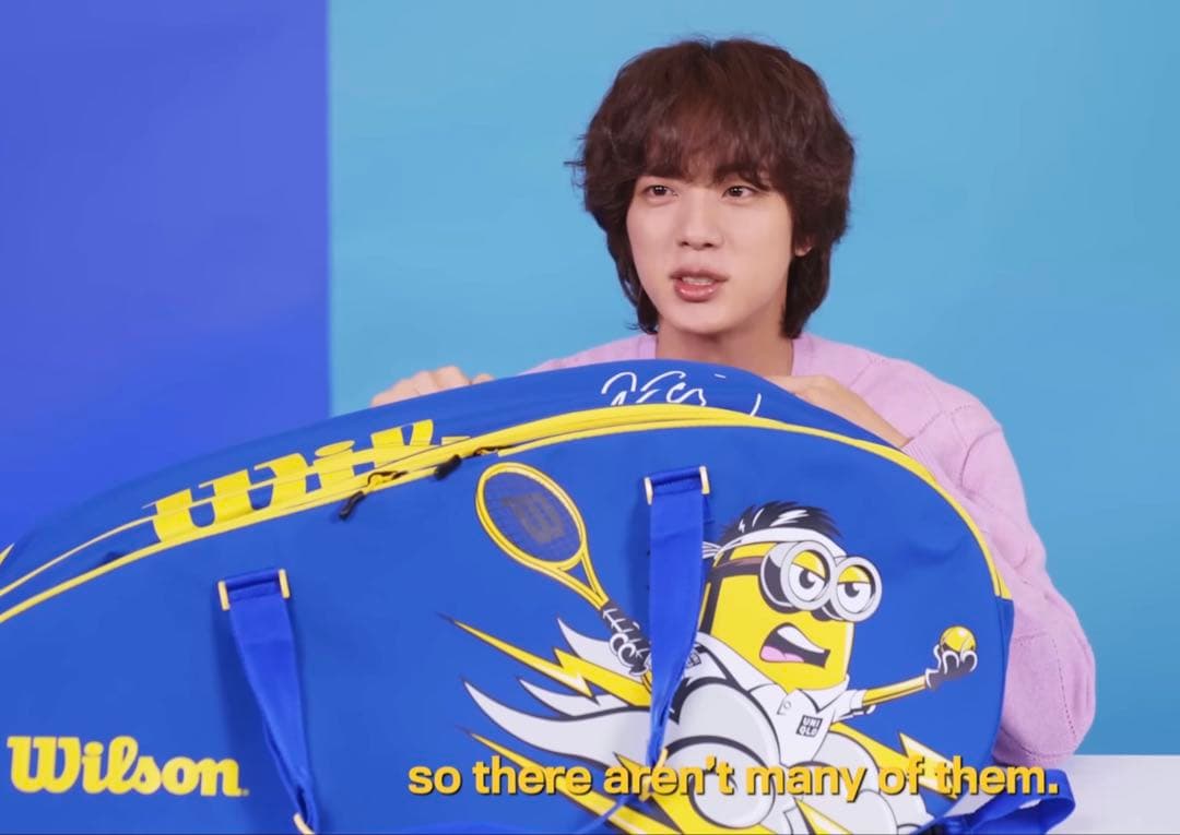 BTS JIN 愛用 ミニオンズ　ウィルソン　テニス　ラケットバッグ　新品　ジン