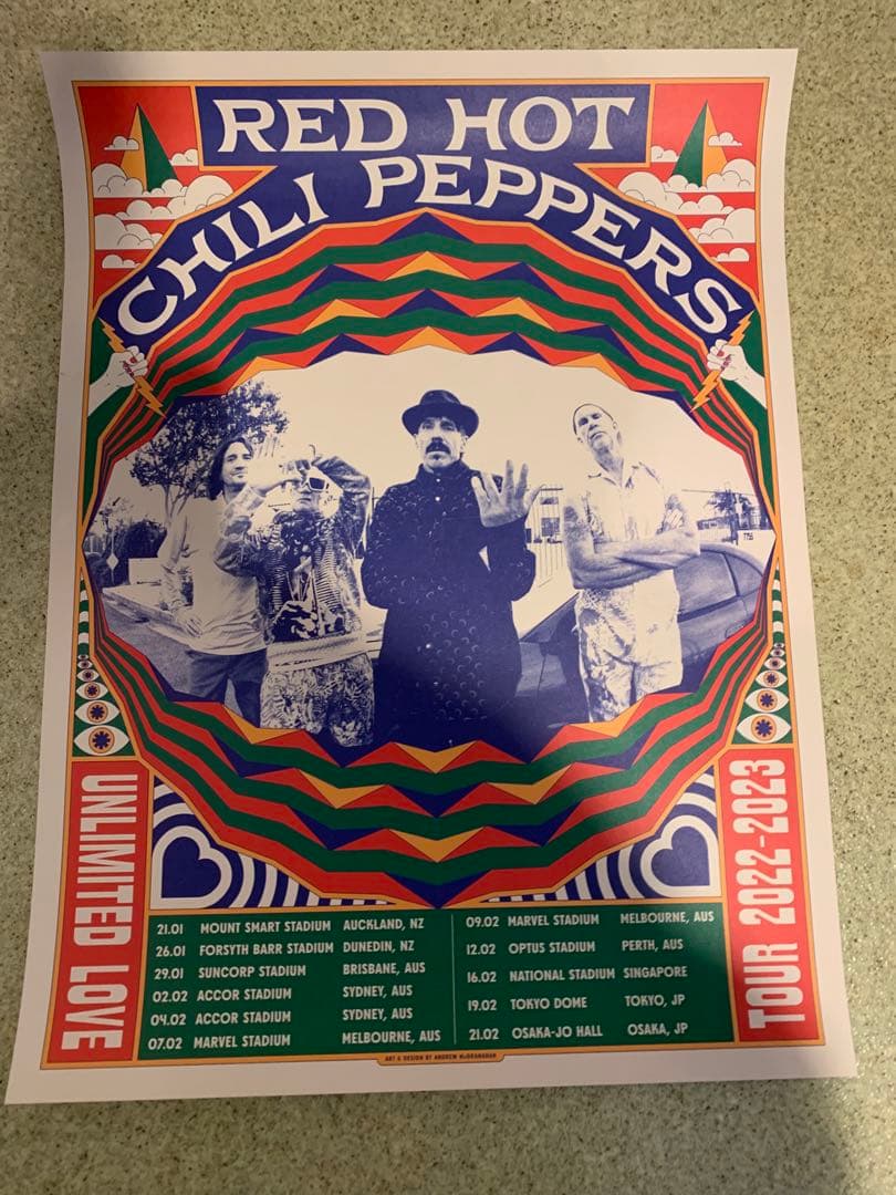 レッチリ ライブグッズポスター red h chili pepper リトグラフ - メルカリ