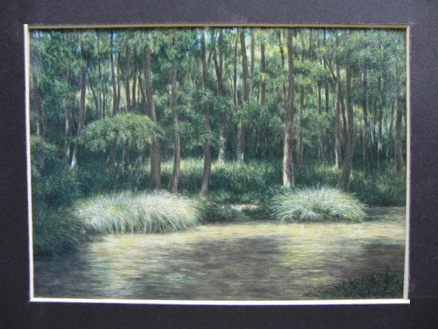 山本貞、【里山初夏】、希少な画集画、新品高級額 額装付、状態良好