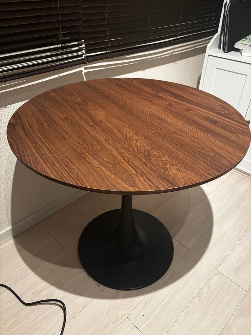 Probasto 丸テーブル ダイニングテーブル 幅80m×高さ73㎝　ブラウン PROBASTO ダイニングテーブル カフェテーブル 直径80cm 2人掛け 円形