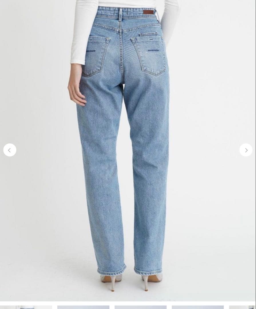 YANUK Louiseストレートデニムパンツの丈の長い商品です27インチ