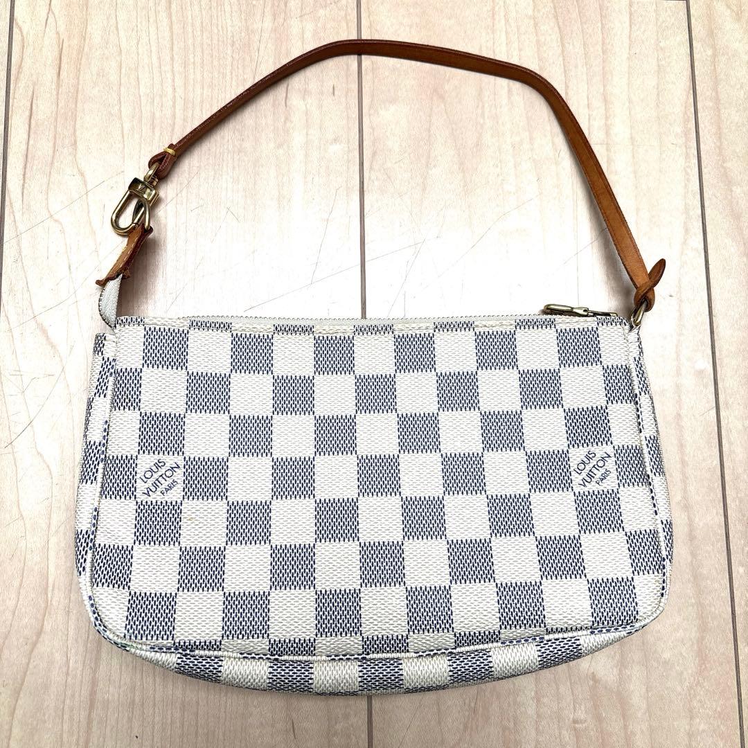 【美品】ルイヴィトン ポーチ ダミエ・アズール ポシェット アクセソワール