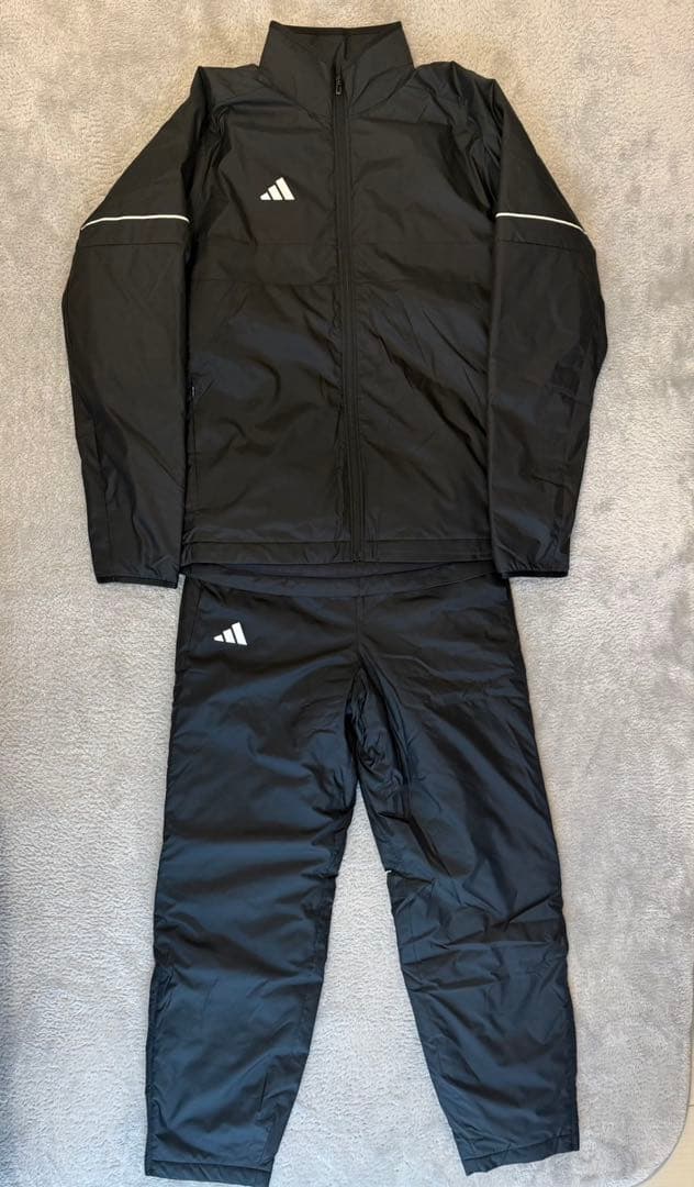 新品　アディダス　メンズ　中綿ウィンドブレーカー　上下セットアップ　黒　L adidas（アディダス） ウインドブレーカー メンズ 上下 中綿