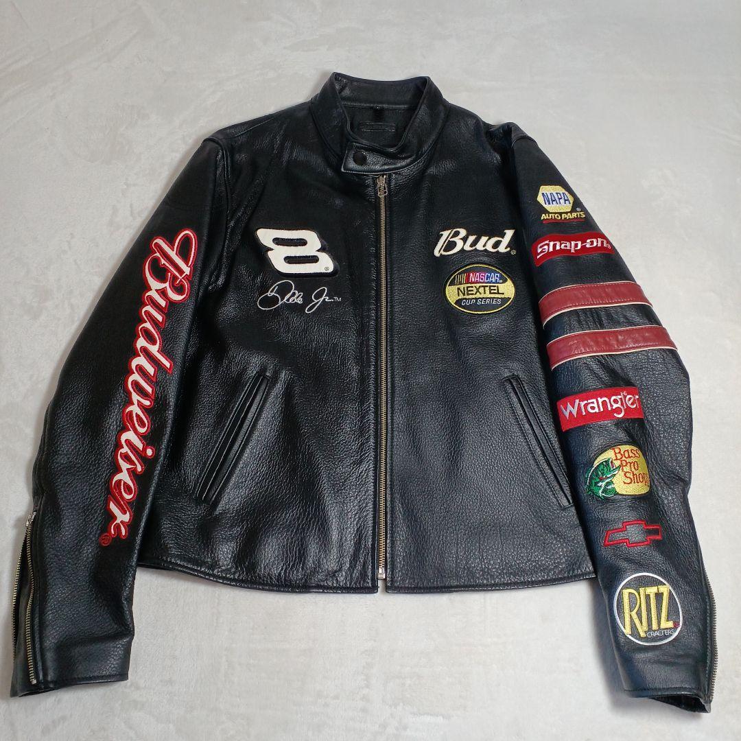 k*様 美品 Wilsons NASCARレーシング、ライダースジャケット　黒