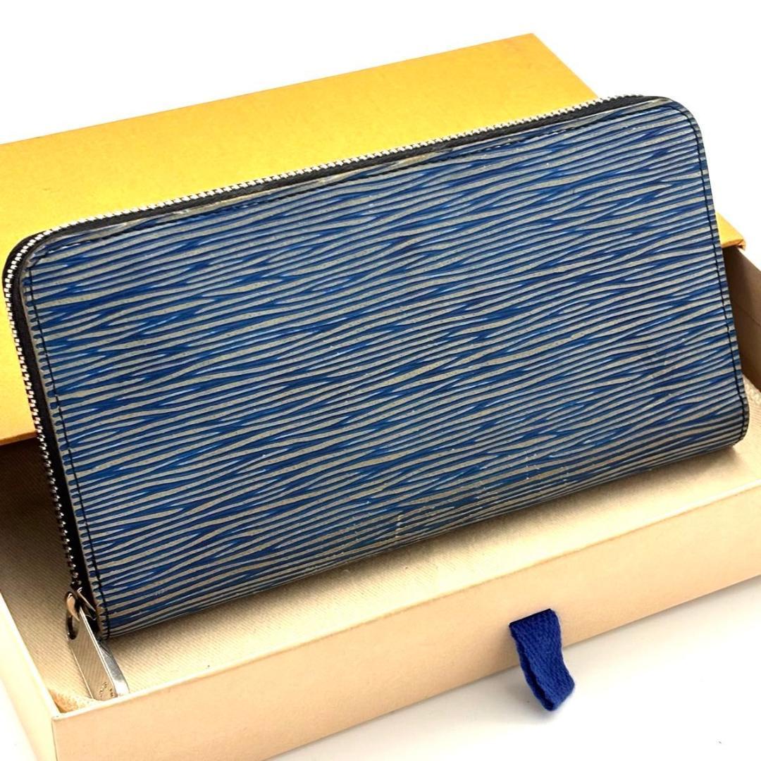 【最高級美品】ルイヴィトン エピ デニム ジッピーウォレット 長財布 メンズ ルイヴィトン) M82958ジッピー・ウォレット長財布 デニム (Louis