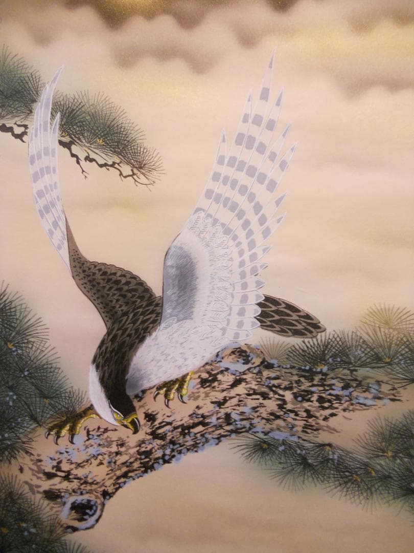 掛け軸 紫雲 富士鷹 絹本 希少 軸装 茶道具 掛軸 です。 - メルカリ