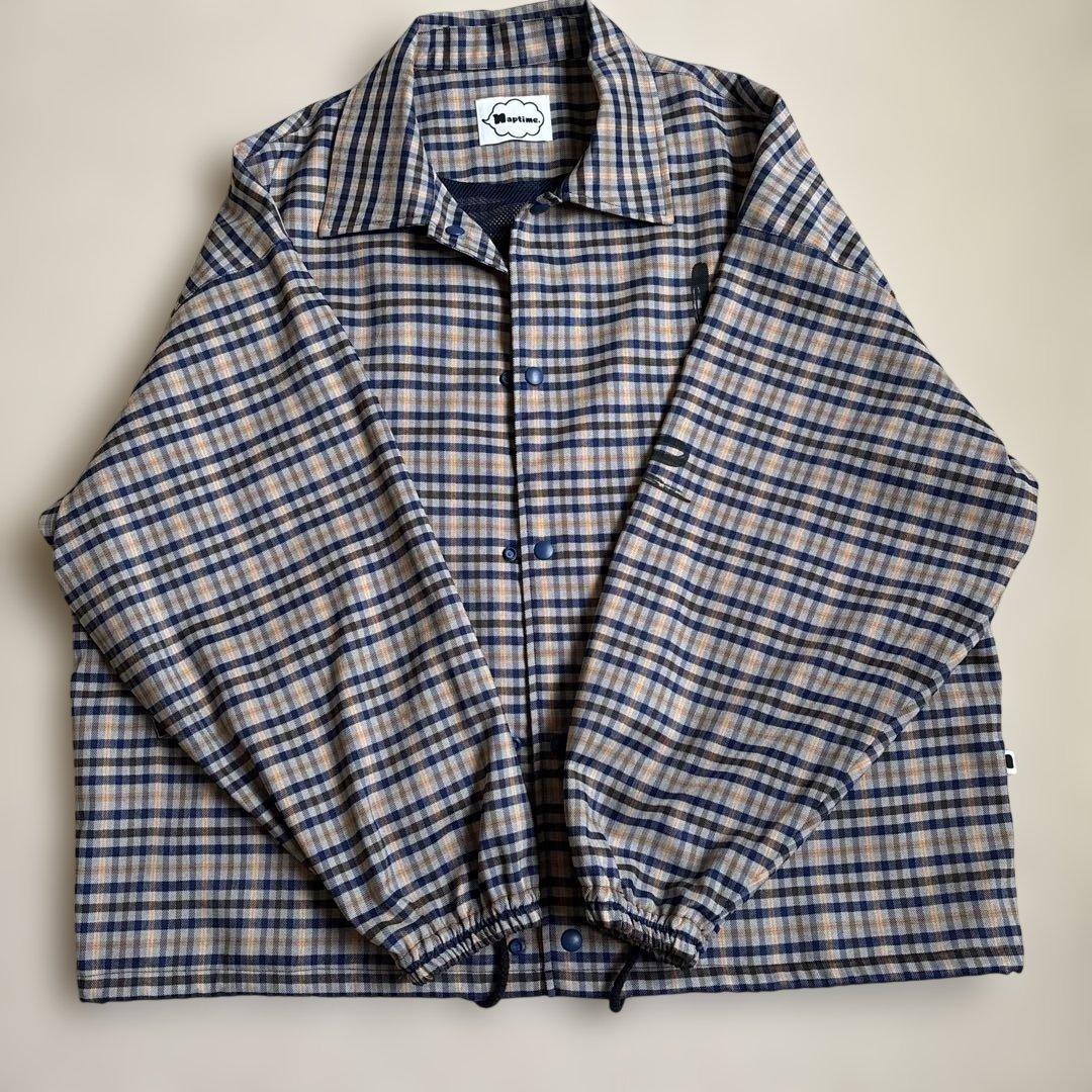 Naptime チェック柄コーチジャケット Fサイズ