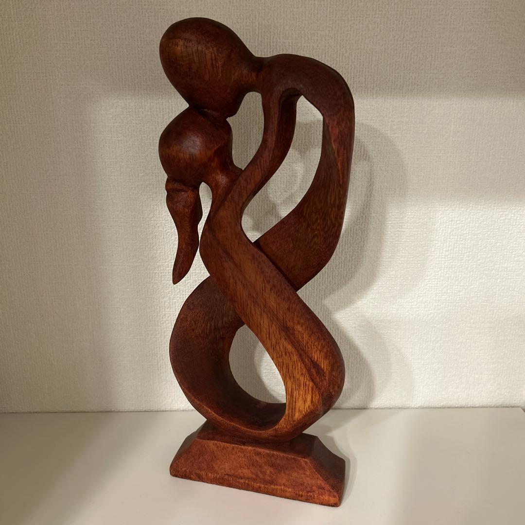 恋人岬Two Lovers' Point 木彫りオブジェ 置物 恋人岬Two Lovers' Point 木彫りオブジェ 置物