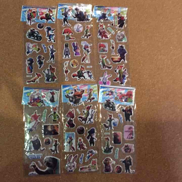ズートピア3Dシール 6シートセット【新品・送料無料】