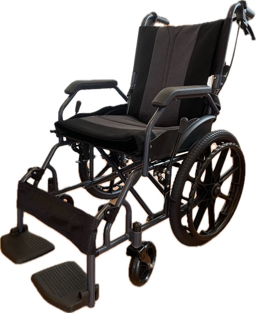 自走用車椅子 折りたたみ 軽量 グレー