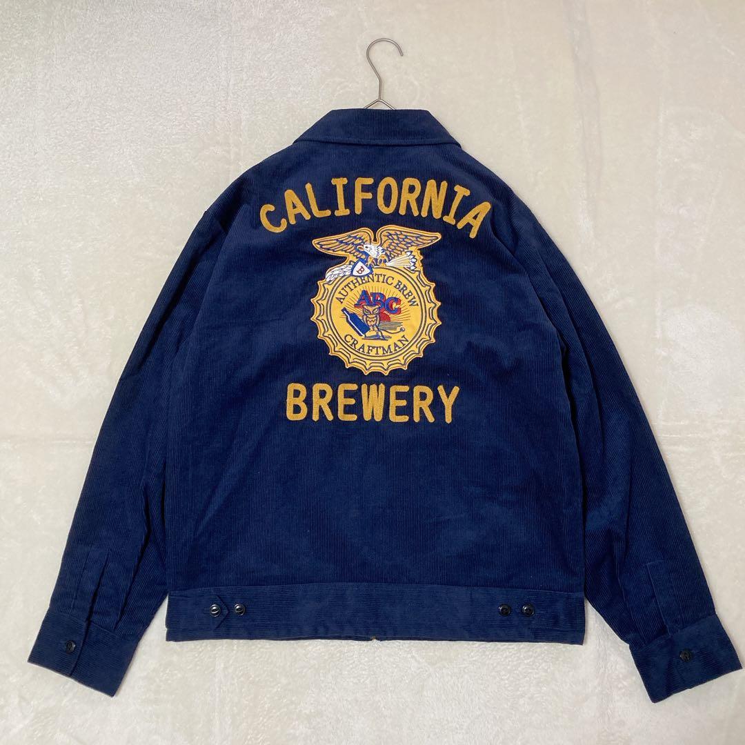 【美品】ALCARZA アルカルザ FFAジャケット コーデュロイ 刺繍 紺色L FFA ジャケット アルカルザ ALCARZA コーデュロイ 刺繍 ファーマーズ