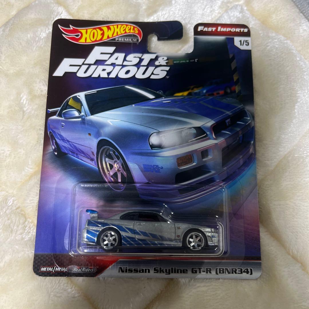 ミニカー Hot Wheels Nissan Skyline GT-R (BNR34) MATTEL（マテル） ホットウィール ワイルド・スピード 