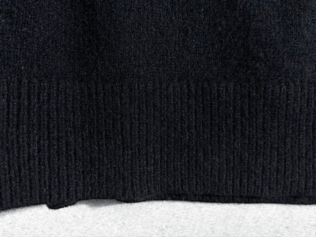 AP STUDIO ウールカシミヤVネックニット ブラック フリーサイズ 上質