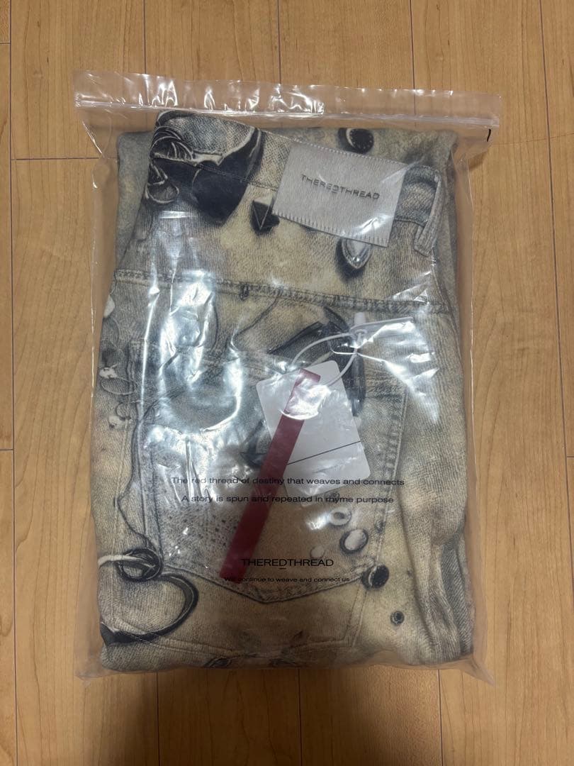 theredthread sweat 1 denimパンツ ドローコード THEREDTHREAD / ザレッドスレッド】S print denim1 toys